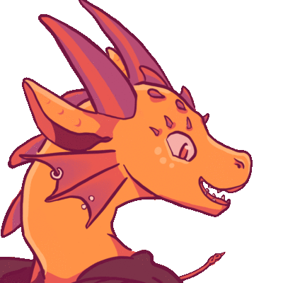 an excited anthropomorphic dragon